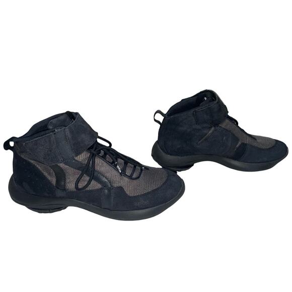 Apos Theraphy Black Suede Leather High Cut Sneakers    Size:  US 10 - Picture 3 of 8